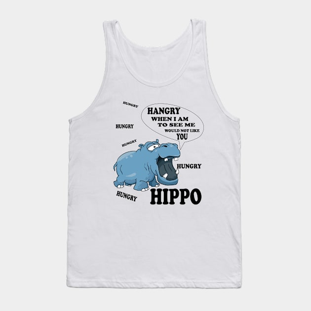 Hangry, Hangry Hippo Tank Top by Journees